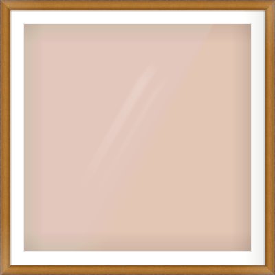Bronze Cushion Frame for 90 × 90cm artwork, with Smooth White Single Mount