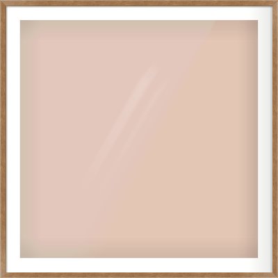 Brushed Bronze with Black Sides Flat Frame for 90 × 90cm artwork, with Smooth White Single Mount