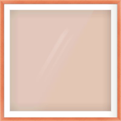 Bronze Flat Frame for 90 × 90cm artwork, with Smooth White Single Mount