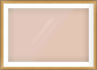 Gold Scoop Frame for 36 × 24in artwork, with Smooth White Single Mount