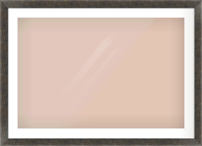 Black Flat Frame for 36 × 24in artwork, with Smooth White Single Mount