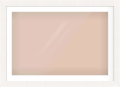 White Beveled Frame for 36 × 24in artwork, with Smooth White Single Mount
