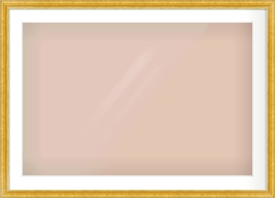 Gold Reverse Frame for 36 × 24in artwork, with Smooth White Single Mount