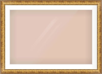 Gold Dome Frame for 36 × 24in artwork, with Smooth White Single Mount