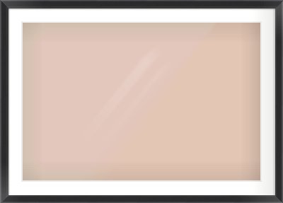 Black Angle Frame for 36 × 24in artwork, with Smooth White Single Mount