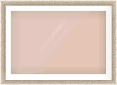 Silver Flat Frame for 36 × 24in artwork, with Smooth White Single Mount