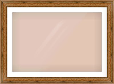 Gold Scoop Frame for 36 × 24in artwork, with Smooth White Single Mount
