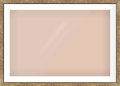 Bronze Flat Frame for 36 × 24in artwork, with Smooth White Single Mount