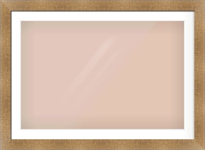 Bronze Flat Frame for 36 × 24in artwork, with Smooth White Single Mount