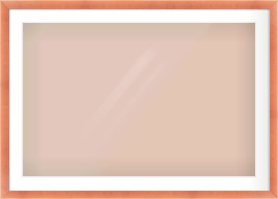 Bronze Flat Frame for 36 × 24in artwork, with Smooth White Single Mount