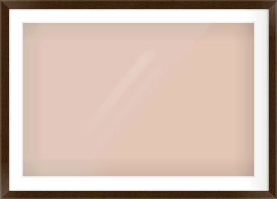 Wenge Stained Flat Frame for 36 × 24in artwork, with Smooth White Single Mount