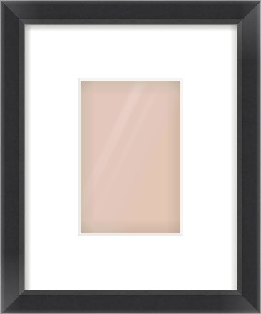 Black Angle Frame for 100 × 150mm artwork, with Smooth White Single Mount