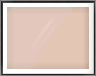Black Cushion Frame for 40 × 30in artwork, with Smooth White Single Mount