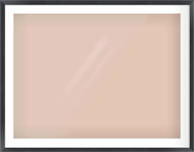 Black Wood Grain Flat Frame for 40 × 30in artwork, with Smooth White Single Mount