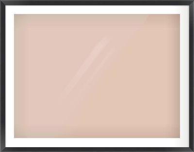 Black Flat Frame for 40 × 30in artwork, with Smooth White Single Mount