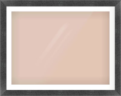 Carbon Flat Frame for 40 × 30in artwork, with Smooth White Single Mount