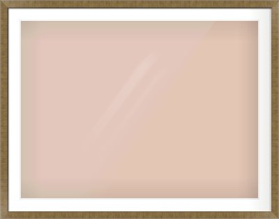 Bronze Flat Frame for 40 × 30in artwork, with Smooth White Single Mount