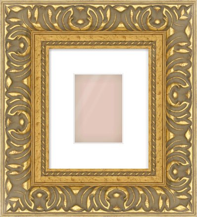 Gold Reverse Frame for 105 × 148mm artwork, with Smooth White Single Mount