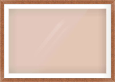 Bronze Flat Frame for 45 × 30in artwork, with Smooth White Single Mount
