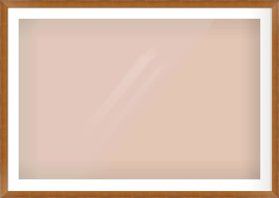 Brushed Bronze with Black Sides Flat Frame for 45 × 30in artwork, with Smooth White Single Mount