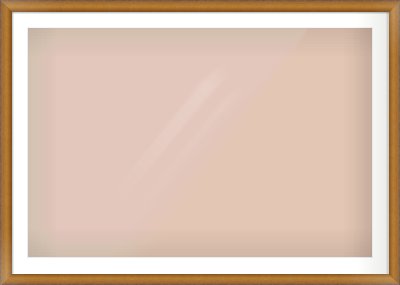 Bronze Cushion Frame for 45 × 30in artwork, with Smooth White Single Mount