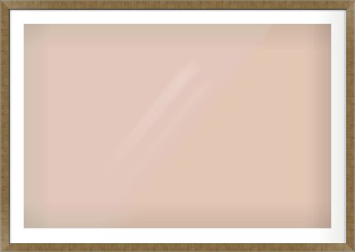 Bronze Flat Frame for 45 × 30in artwork, with Smooth White Single Mount