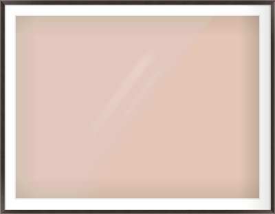Brown Flat Frame for 1200 × 900mm artwork, with Smooth White Single Mount