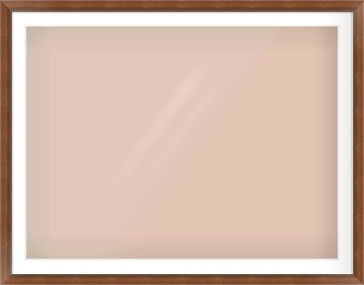 Brown Flat Frame for 1200 × 900mm artwork, with Smooth White Single Mount
