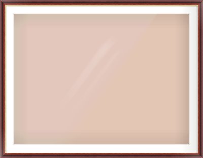 Brown Reverse Frame for 1200 × 900mm artwork, with Smooth White Single Mount