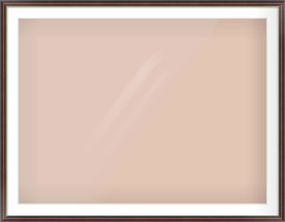 Brown Reverse Frame for 1200 × 900mm artwork, with Smooth White Single Mount