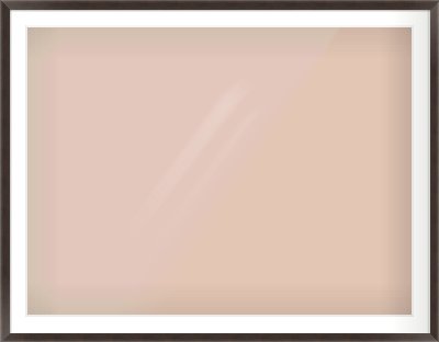 Brown Bevel Frame for 1200 × 900mm artwork, with Smooth White Single Mount
