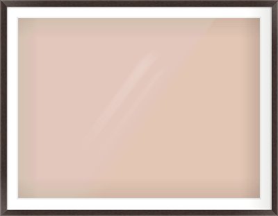 Brown Flat Frame for 1200 × 900mm artwork, with Smooth White Single Mount
