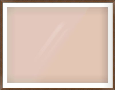 Walnut / Pewter Reverse Frame for 1200 × 900mm artwork, with Smooth White Single Mount