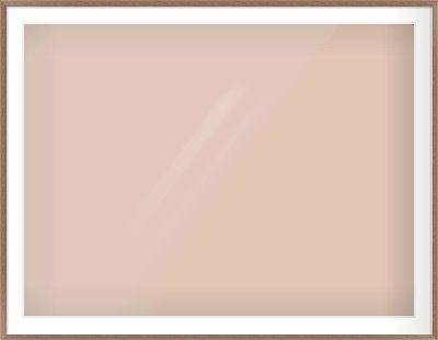 Walnut Flat Frame for 1200 × 900mm artwork, with Smooth White Single Mount