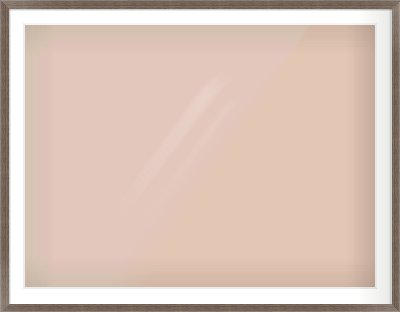 Dark Walnut Flat Frame for 1200 × 900mm artwork, with Smooth White Single Mount