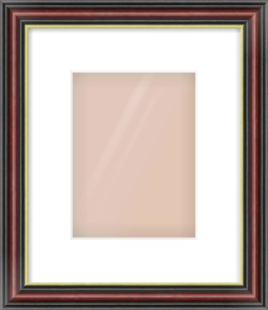 Brown Reverse Frame for 15 × 20cm artwork, with Smooth White Single Mount