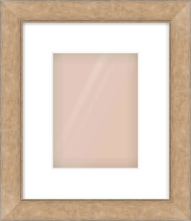 Bronze Flat Frame for 15 × 20cm artwork, with Smooth White Single Mount