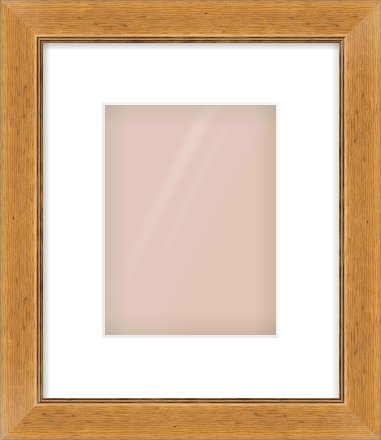Rustic Medium Oak Reverse Frame for 15 × 20cm artwork, with Smooth White Single Mount