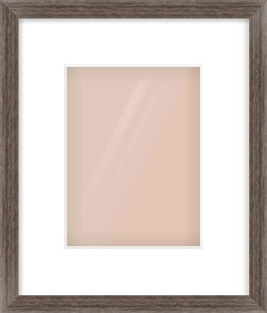 Dark Walnut Flat Frame for 15 × 20cm artwork, with Smooth White Single Mount