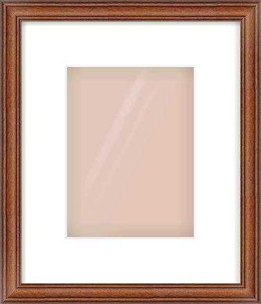 Brown Cushion Frame for 15 × 20cm artwork, with Smooth White Single Mount