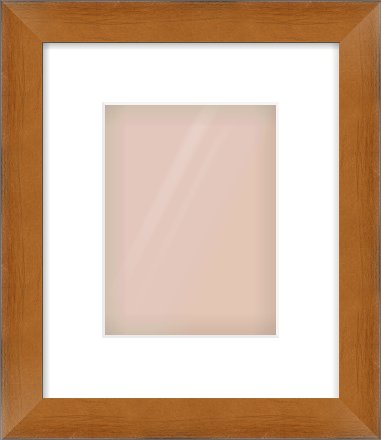 Brushed Bronze with Black Sides Flat Frame for 15 × 20cm artwork, with Smooth White Single Mount