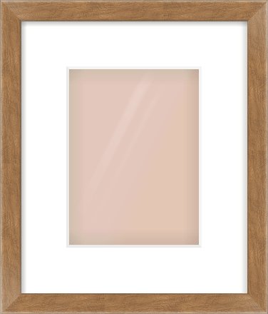 Brushed Bronze with Black Sides Flat Frame for 15 × 20cm artwork, with Smooth White Single Mount