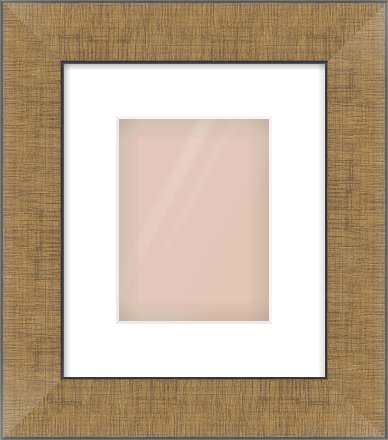Bronze Flat Frame for 15 × 20cm artwork, with Smooth White Single Mount