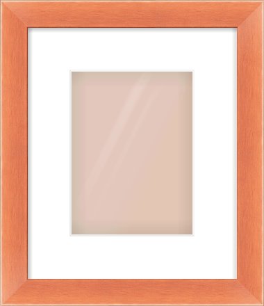 Bronze Flat Frame for 15 × 20cm artwork, with Smooth White Single Mount