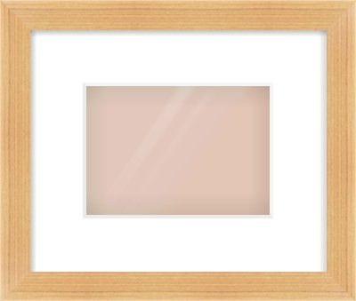 Oak Veneer Flat Frame for 7 × 5in artwork, with Smooth White Single Mount