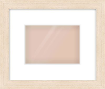 Natural Wood Flat Frame for 7 × 5in artwork, with Smooth White Single Mount