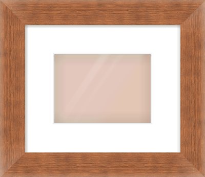 Bronze Flat Frame for 180 × 130mm artwork, with Smooth White Single Mount