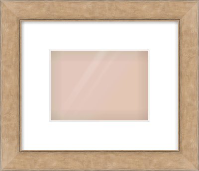 Bronze Flat Frame for 180 × 130mm artwork, with Smooth White Single Mount