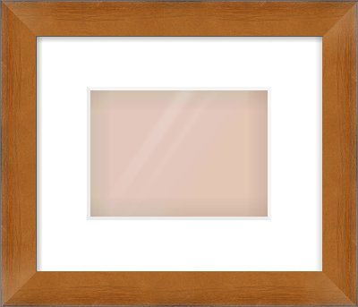 Brushed Bronze with Black Sides Flat Frame for 180 × 130mm artwork, with Smooth White Single Mount