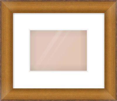 Bronze Cushion Frame for 180 × 130mm artwork, with Smooth White Single Mount